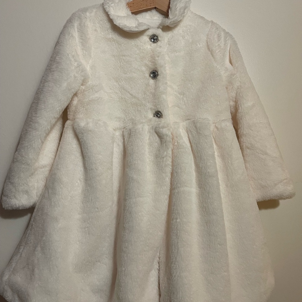 Biscotti White Faux Fur Coat